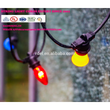 Chaîne imperméable à l&#39;eau de 15M 15 prises de courant allumant la lumière de chaîne de vacances de la catégorie E26 E27 LED SLT-191